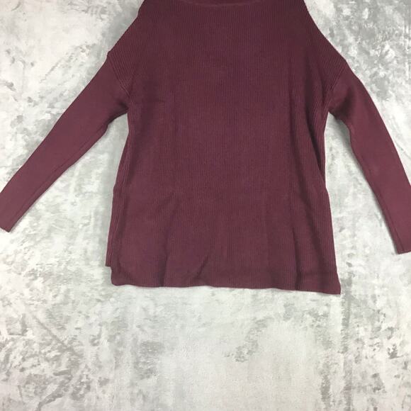 Devotion by Cyrus Women’s Small Maroon Ribbed Tunic Sweater Cowl Neck - Picture 3 of 14